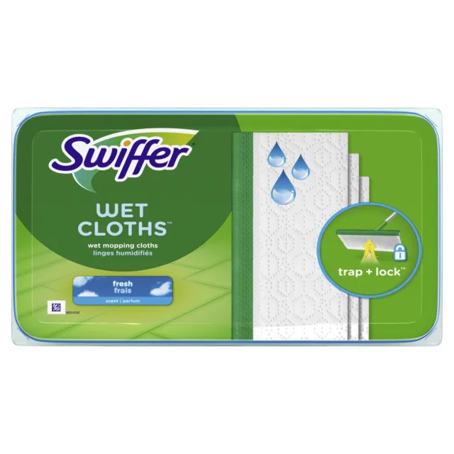 SWIFFER SWEEPER WET Mopping Cloths, Multi-Surface Floor Cleaner, Fresh ...