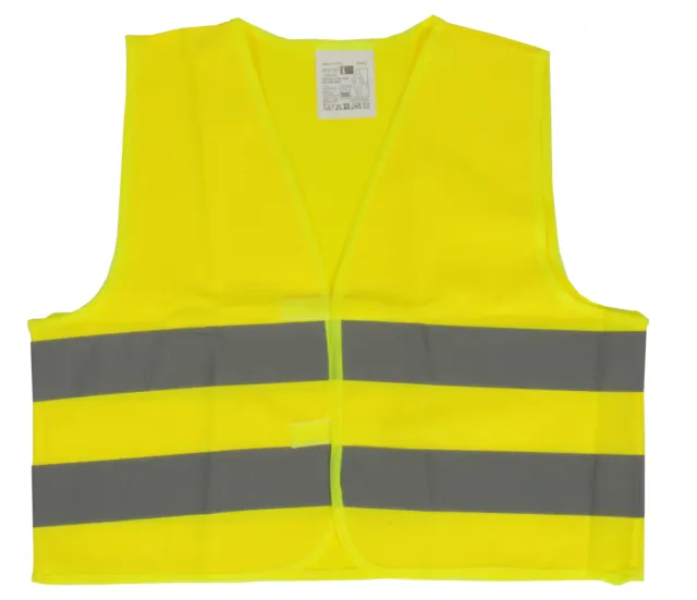 Sicherheitsweste Gelb Warnweste für Kinder Größe S DIN EN 1150 Klettverschluss