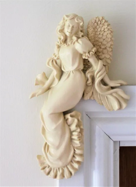 Door Frame Angel Wings Wall Sculpture Ornament Garden Home  Decor Secret Fairy