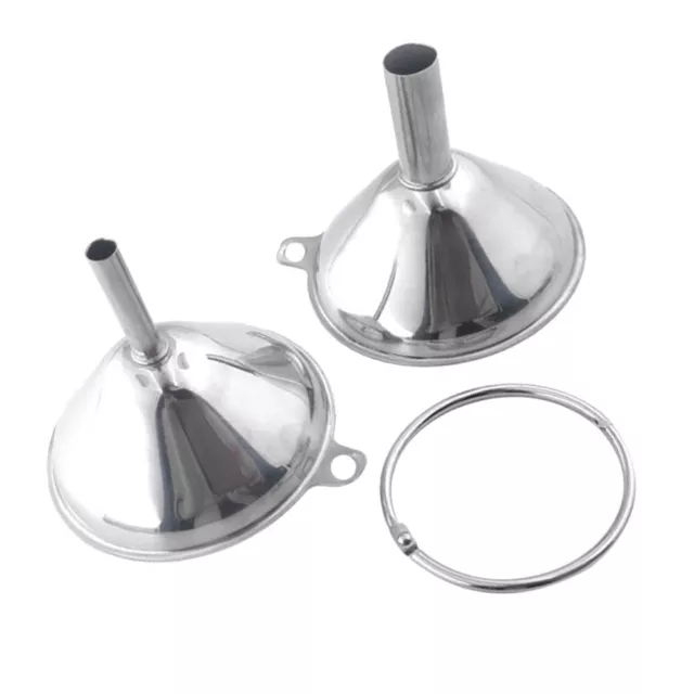 Stainless Steel Kitchen Funnel Set for Dry Ingredients Transfer