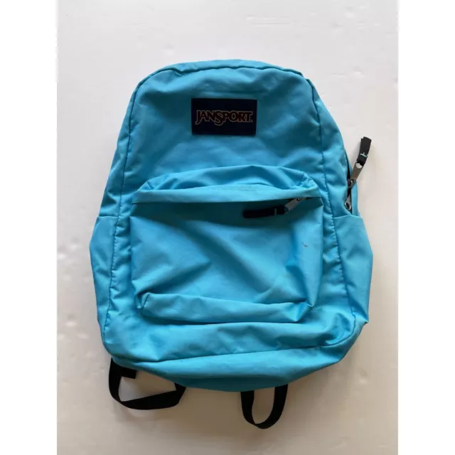 JanSport T501 Backpack Blue Front Utility Pocket Light Weight