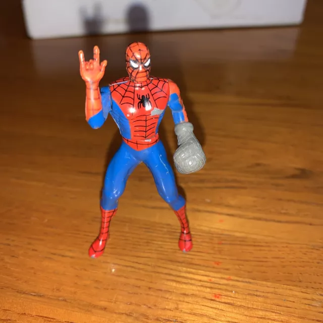 Marvel Toy Biz 1994 Poseable Die-Cast Spiderman Metal Heroes web glove