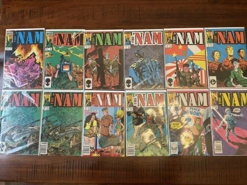 Lot of 13 Marvel The 'Nam #3 4 5 6 7 9 12 15 16 32 33 71 1987 Vietnam War