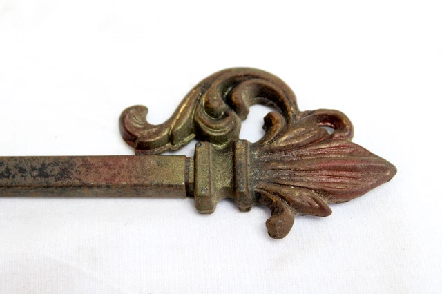 12 Vintage Floral Victorian Art Deco Swing Arm Curtain Rods ~ 6 pair w/ brackets 6
