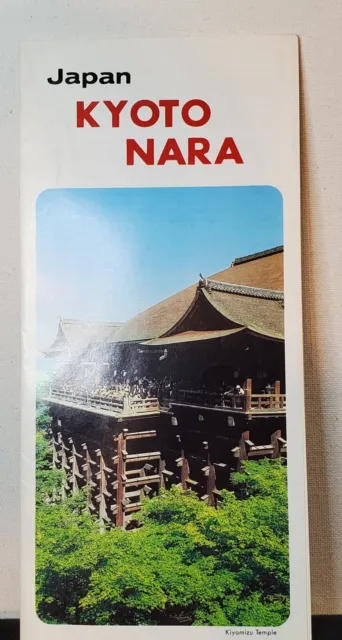 Kyoto Nara Japan Tourist Guide 1981 Japan national tourist organization brochure