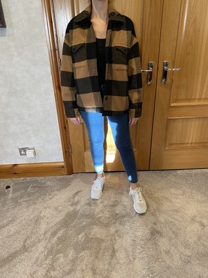 all saints luella check jacket