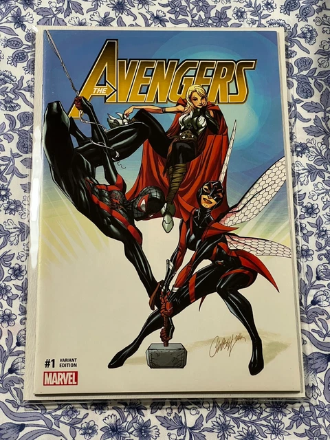 AVENGERS #1 NM+ J. Scott Campbell GOLD Trade Variant Hercules Spider-Man CGC IT!