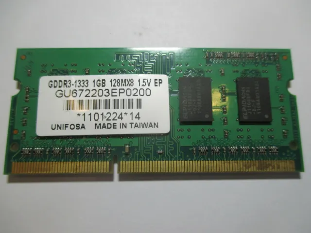 1GB  DDR3-1333MHz PC3-10600S Notebook RAM UNIFOSA GU672203EP0200