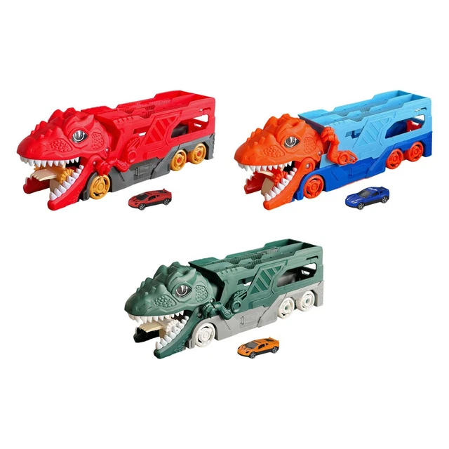 Camion Transport Dinosaures JOYIN Avec 6 Voitures Caoutchouc - Musique, Lumières, Cadeau Enfant 2 Ans