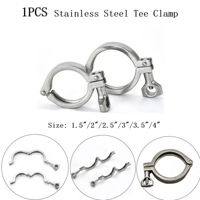 1.522.533.54Stainless-Steel Sanitary Tri Clamp Clamps Clover For Ferrule