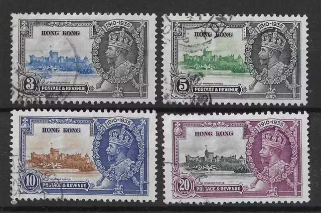 Hong Kong 1935 Silver Jubilee Set SG133-136 Fine Used Cat£18