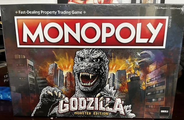 Monopoly Godzilla Monster Edition Board Game New Sealed Money Real Estate game