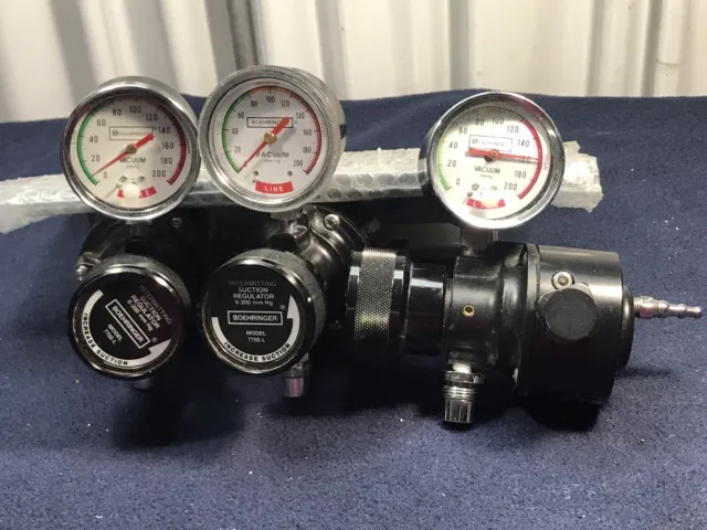 lot of 3 Boehringer 7702-L Intermittent Vacuum Suction Regulator