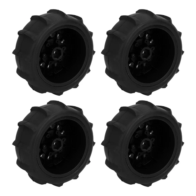 Pneus Et Jantes RC 1/10 Pour Rallye/Route - Diamètre 26mm - Noir Et Rouge - Vendeur UK