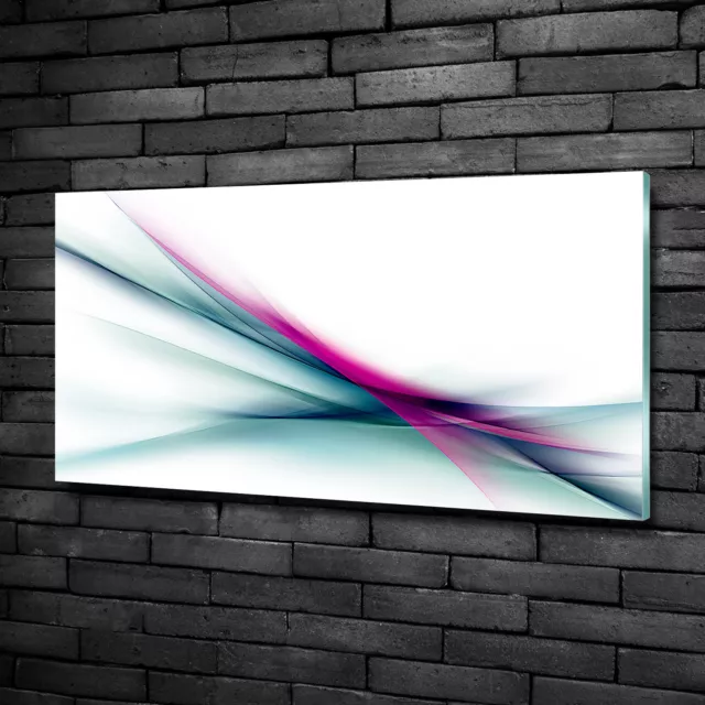 Wandbild Glas-Bild Druck auf Glas 100x50 Deko Kunst Abstrakte Wellen