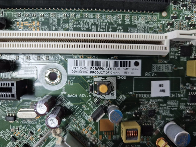 Carte Mère HP 611834-001 / 611793-003 REV 0J Pour PC 8200/8280 SFF - Occasion En état De Marche, Sans Plaque - Pièce Informatique Pour Réparation Ou Upgrade