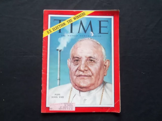 Revista Time 10 de noviembre 1958 - Papa Juan XXIII - T 1663