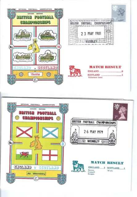 ENGLAND V SCOTLAND 1979 & 1981 - British Championships Wembley  First Day Cover