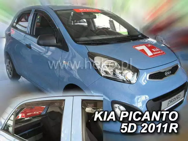 Deflectores de viento de 5 puertas para Kia Picanto II 2011 - 2017 4, piezas HEKO 20151