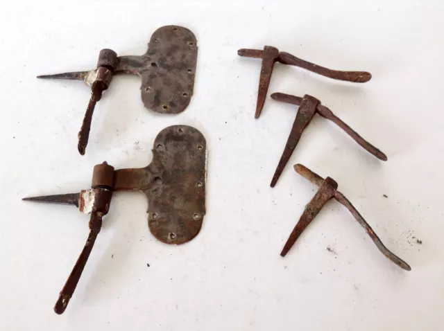 antike Türbänder Scharniere Türangeln Türbeschläge, Eisen geschmiedet 2