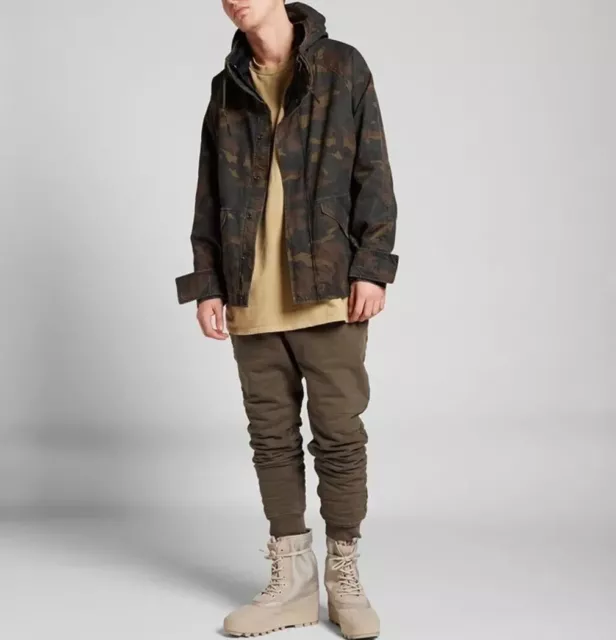 Men's NWT $2,100 YEEZY Adidas Season 1 Oversized Hooded Camo Jacket L