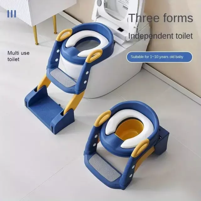 2in1 Kinder Toilettentrainer Toilettensitz Lerntöpfchen WC Sitz mit Treppe Faltb 2