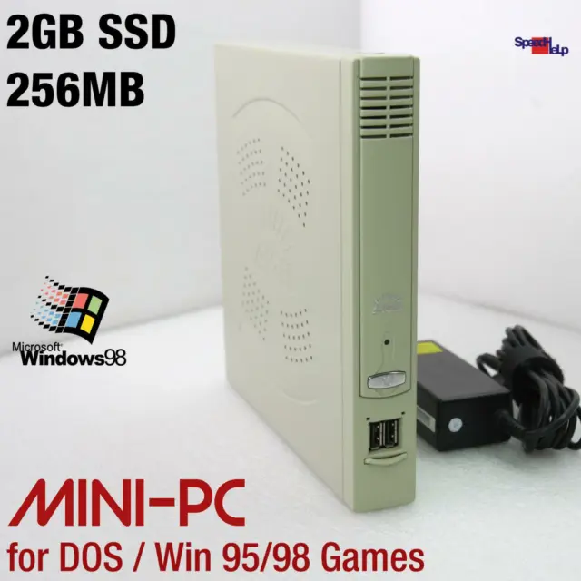 Micro Computer Pc Für Dos Windows 98 Dvi Vga 2Gb Ssd Rs-232 Old Games Alte Spiel