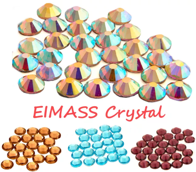 1440 x DMC Flat Back Foiled Crystals, EIMASS® Non Hot Fix Glass Rhinestones Gems