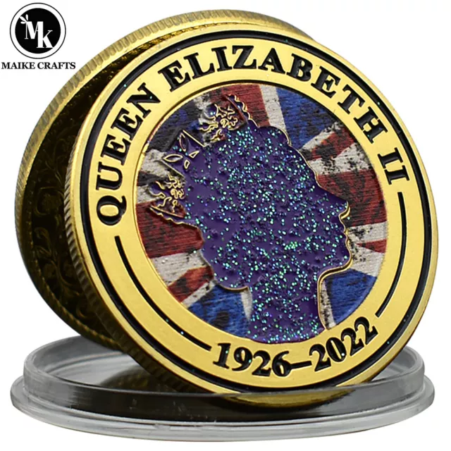 New Queen Elizabeth II Commemorative Coin British Gold Plated Challenge Coin