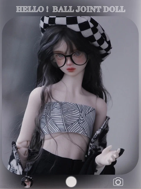 Girls Gift 1/4 BJD Doll Resin Ball Jointed Bare Body Female Eyes + Face Makeup