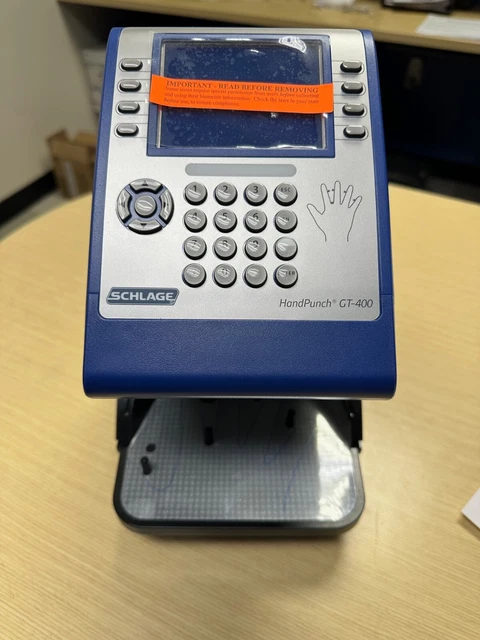 Schlage GT-400 Handpunch Terminal 12-24VDC 50/60Hz 1Amp