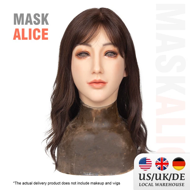 Transvestite Silicone Female Head Mask Face for Crossdresser Transgender Cosplay