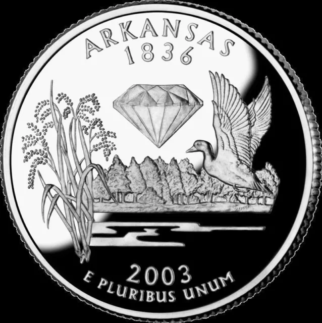 2003-S 25C State Quarter Arkansas GDC Proof 90% Silver  (I choose)