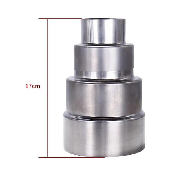 1x campana extractora de humo de acero inoxidable conector de tubo chimenea adaptador tubo de horno pieza