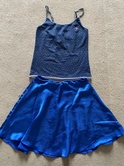 Girls summer Bundle Vest&Skirt age 10-12yr From Primark Hand-made Blue Pre-worn