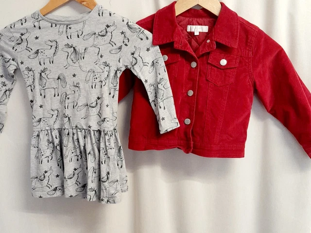 5-Piece Bundle Girls Clothes Including JASPER CONRAN Jacket UK 3-4Years - CG R17