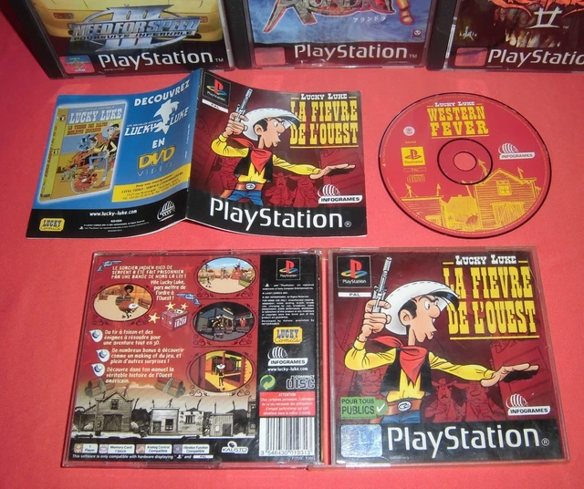Jeu PS1 PlayStation 1 - Lucky Luke : La Fièvre De L'Ouest - Version Française - Bon état, Complet
