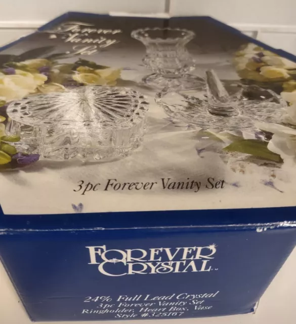Forever Crystal 24 % Full Lead Crystal 3 Piece Forever Vanity Set Style #325167