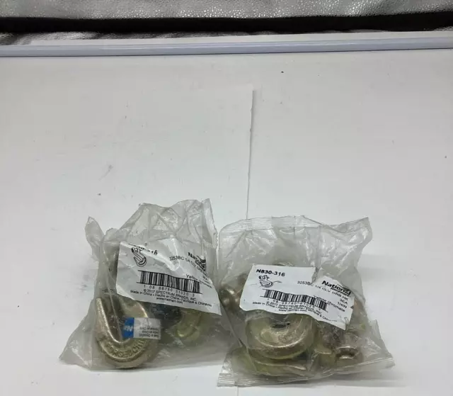 (QTY 6) National Hardware Clevis Grab Hook 3253BC 1/4" N830-316 FREE SHIPPING
