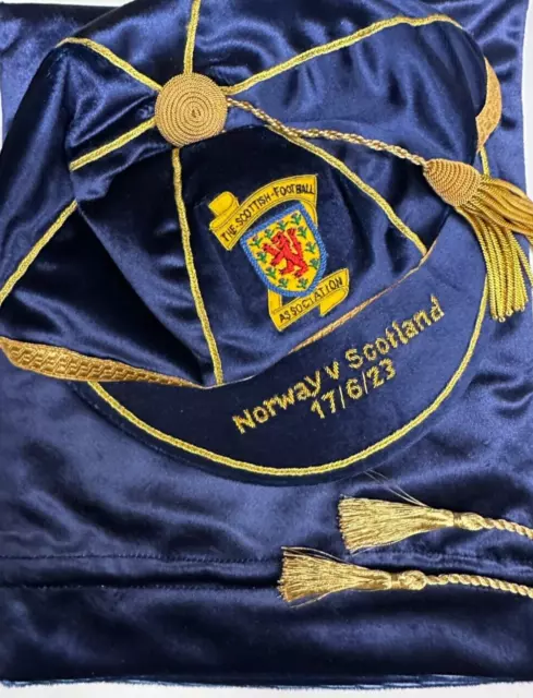 Norway v Scotland 2023 Euro Qualifier Commemorative Replica Honour Cap from £49