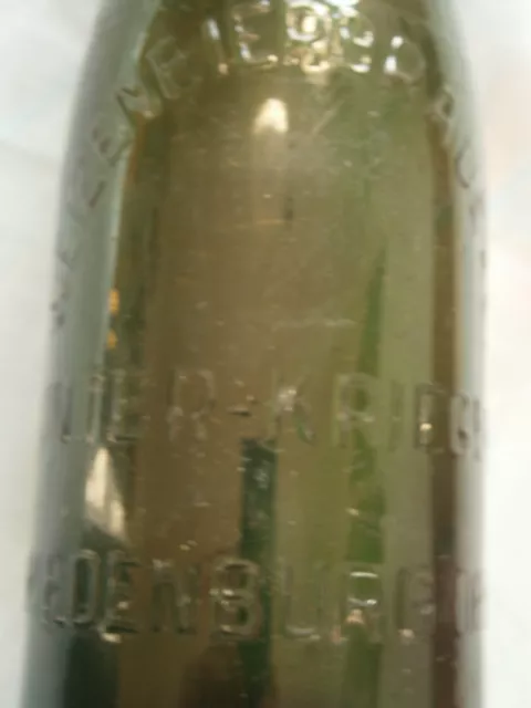 05L.alte Präge-Bier-Flasche m. Bügelverschluss-Brauerei Unter-Krieger Riedenburg 2