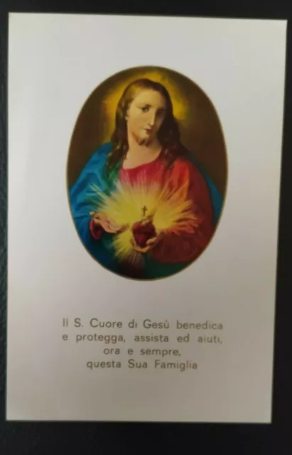 Santino Holy Card  Sacro Cuore di Gesù