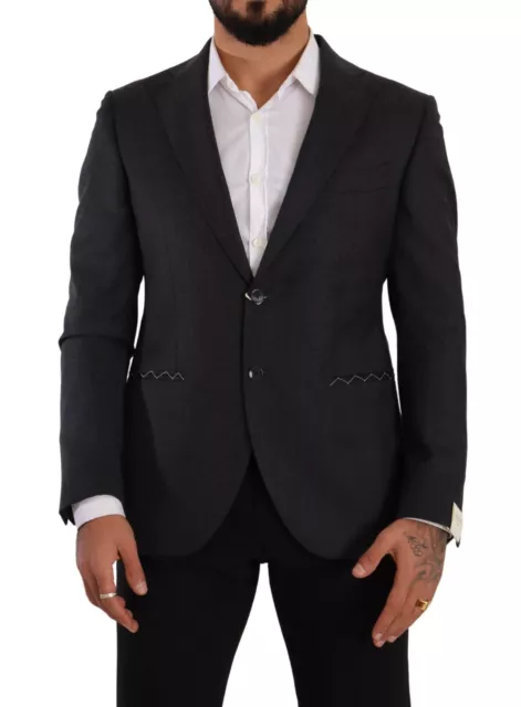 LUIGI BIANCHI MANTOVA Sartoria Blazer Dark Gray Coat Joacket IT50 / US40/L $1000