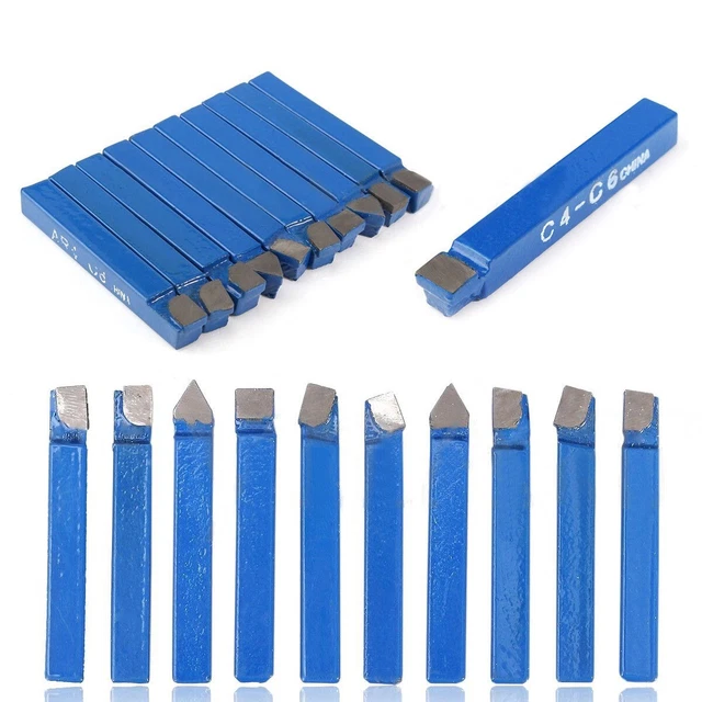 Kit De 4 Outils De Tour En Carbure Brasé Nuance P30 - ISO Carré 12 Mm - Neuf Pour Usinage Professionnel