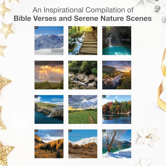 RED EMBER BIBLICAL Blessings 2026 Wall Calendar, 12" x 24", Giftable ...