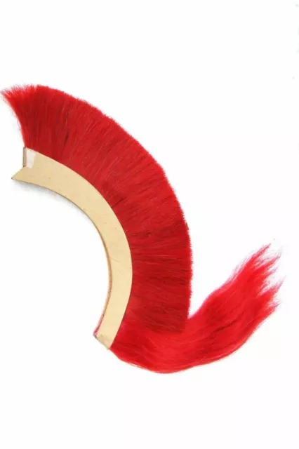 RED PLUME RED CREST BRUSH Natural Horse Hair For ROMAN HELMET ARMOR