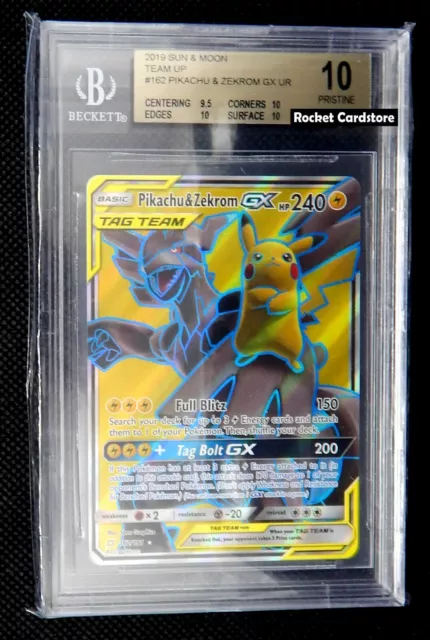 Carta Pokémon Pikachu e Zekrom Gx 162/181, Jogo de Tabuleiro Pokemon Nunca  Usado 75361199