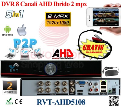 AVTECH DVR AVTECH AVC 796H  8 CANALI WEB SERVER PUSH VIDEO HDMI New Model leggere 