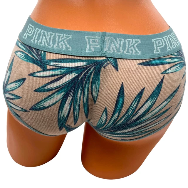 Vtg Victoria's Secret Xs Jungle Pink Hipster Cotton Panty Thick Logo Band Vs