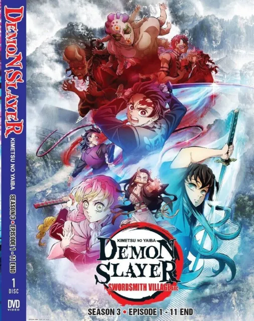 Demon Slayer Episodes 1 - 55 English Dubbed 3 Complete Seasons Anime DVD